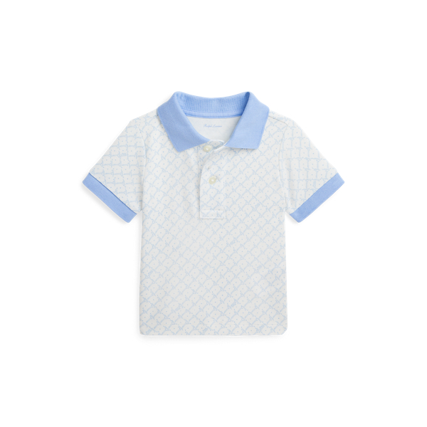 Golf-Print Soft Cotton Polo Shirt