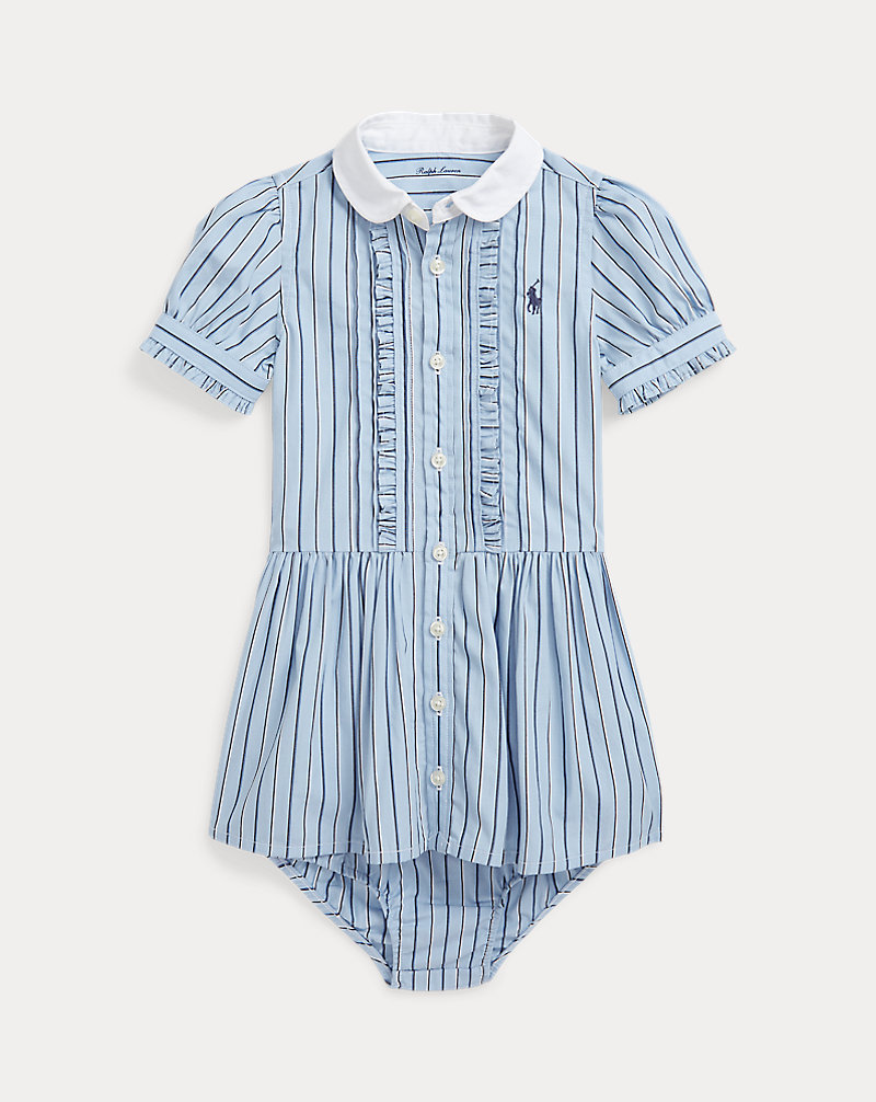 Ruffled Cotton Shirtdress & Bloomer Baby Girl 1