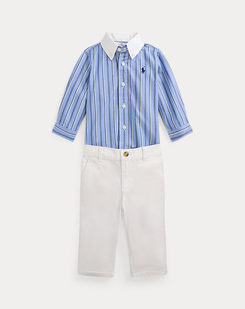 Cotton Shirt &amp; Flex Abrasion Trouser Set Baby Boy 1