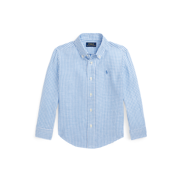 Plaid Linen Shirt BOYS 1.5–6 YEARS 1