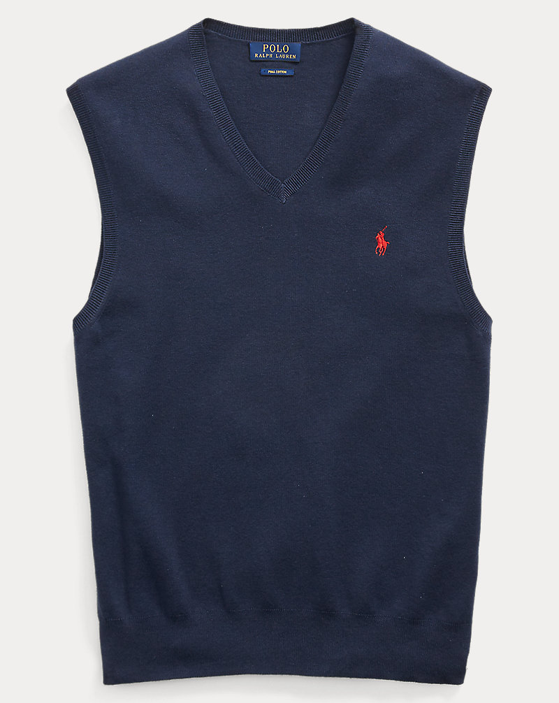 Cotton V-Neck Sweater Vest Polo Ralph Lauren 1