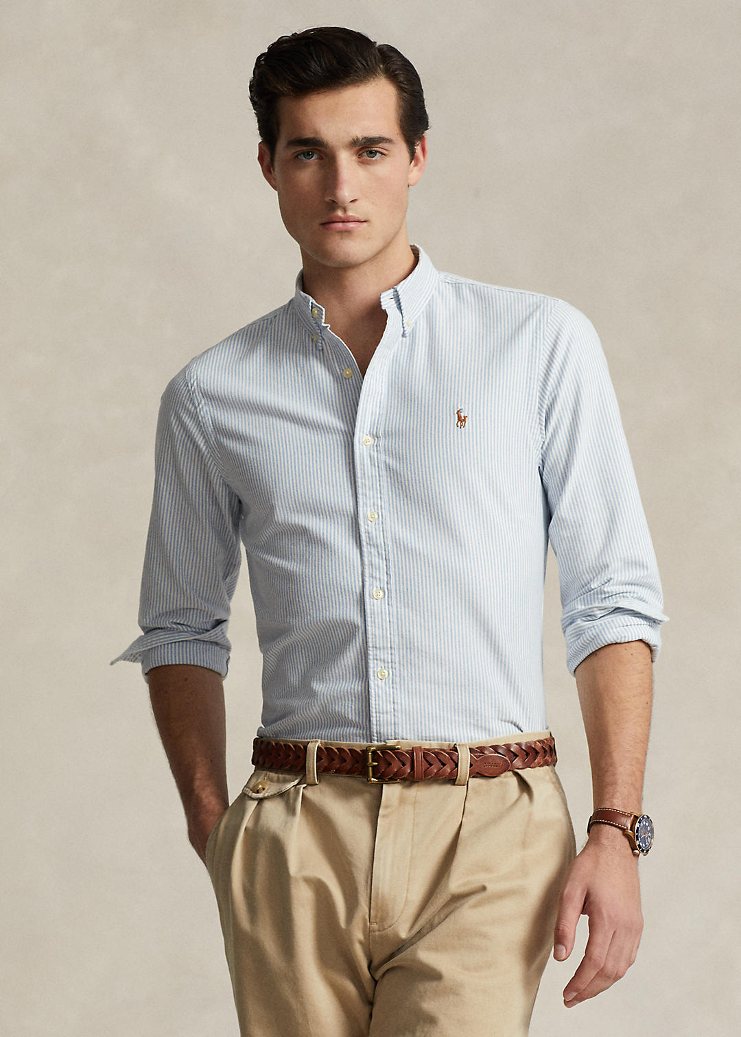 Polo Ralph Lauren Slim Fit Striped Oxford Shirt 1