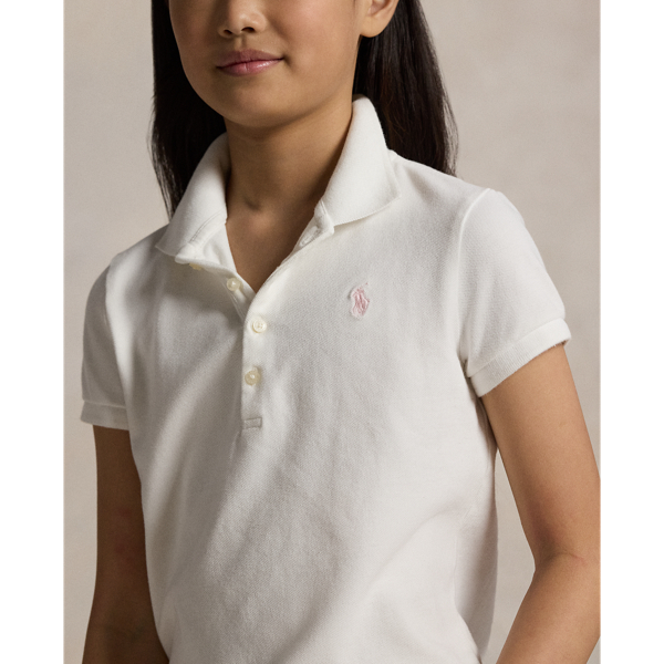 Girls 7-16 Stretch Cotton Mesh Polo Shirt 5