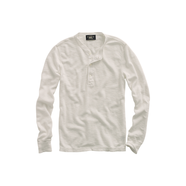 Waffle-Knit Henley Shirt RRL 1