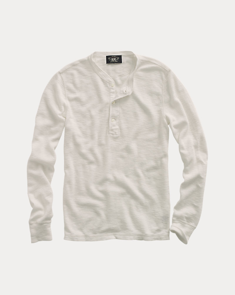 Waffle-Knit Henley Shirt RRL 1