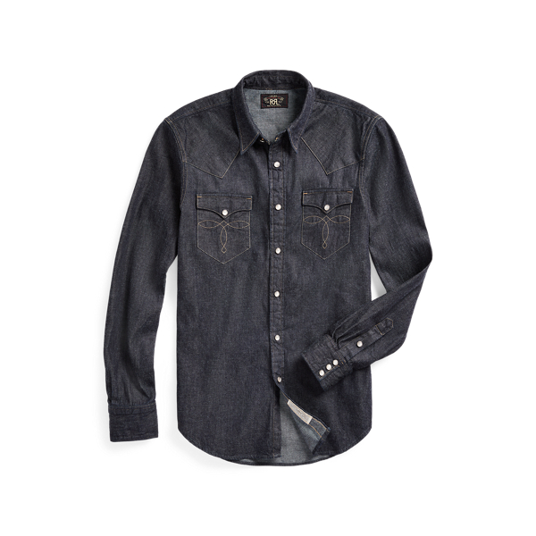 Slim-Fit-Westernhemd aus Denim