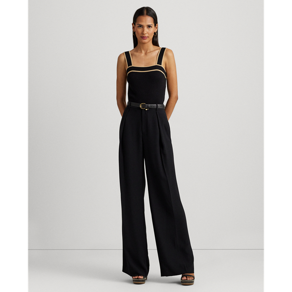 Double-Faced Georgette Wide-Leg Pant