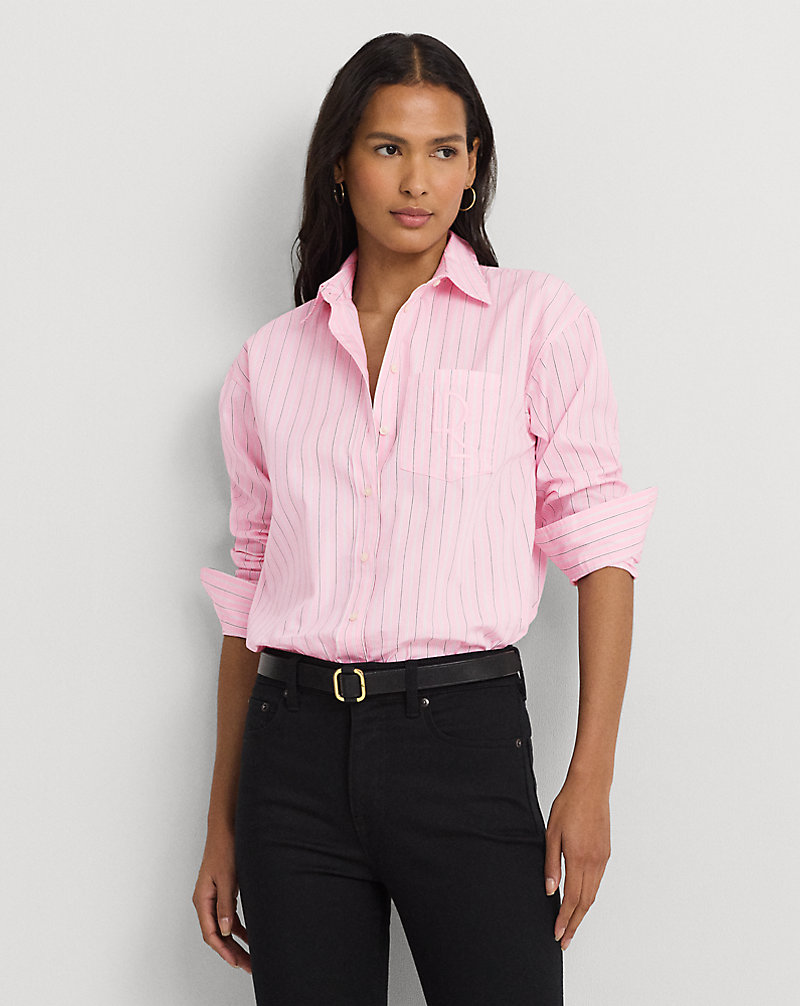 Relaxed Fit Striped Broadcloth Shirt Lauren 1