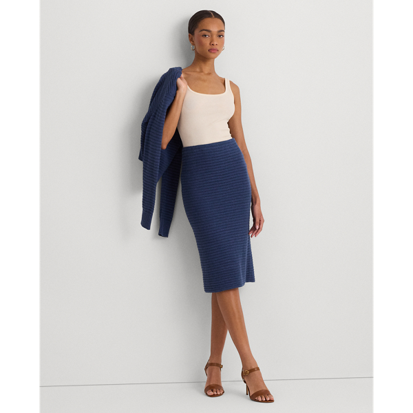 Linen-Cotton Jumper Pencil Skirt