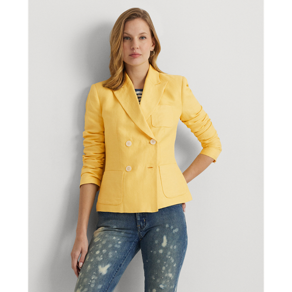 Ralph Lauren Women's Trimmed Cotton Blend Blazer Black Size Small