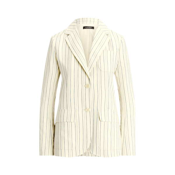 Poly Blend Stripe Stretch Regular Fit Suit Blazer