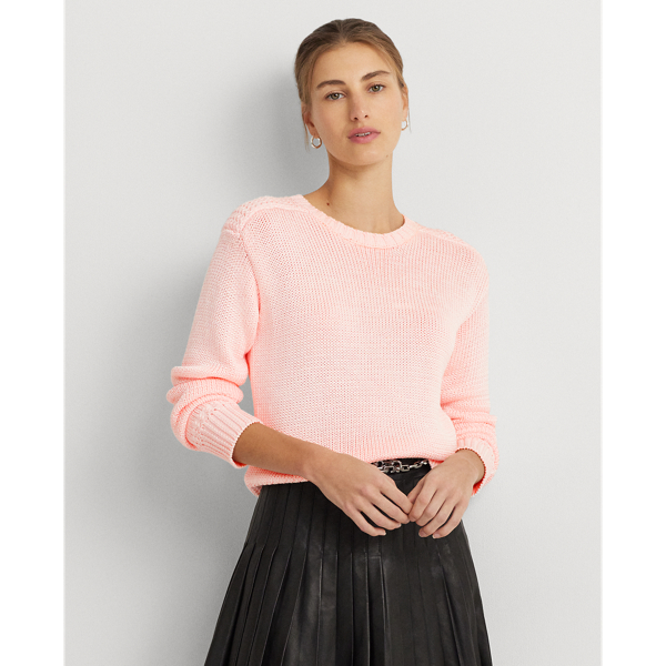 Cotton-Blend Crewneck Jumper Lauren 1