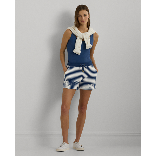 Striped French Terry Drawcord Short Lauren 1
