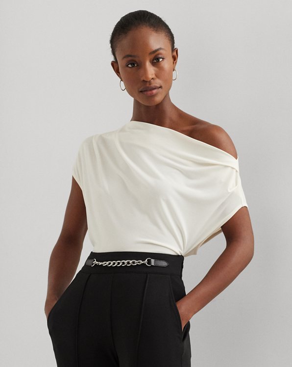 Stretch Jersey Off-the-Shoulder Top