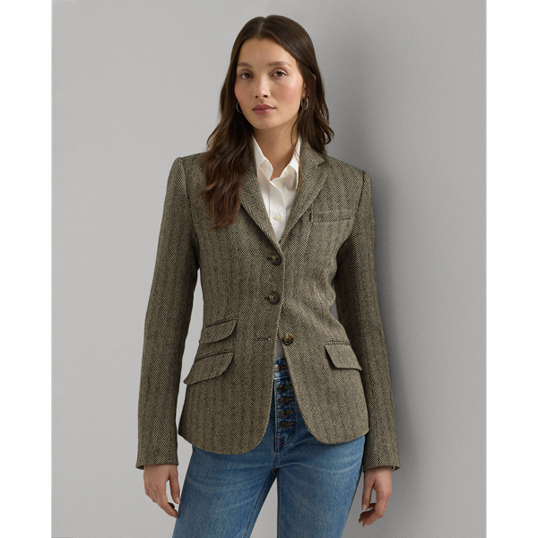 Blazer de tweed espinhado