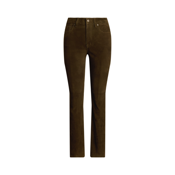 High-Rise Goat-Suede Ankle Trouser for Women | Ralph Lauren® PE