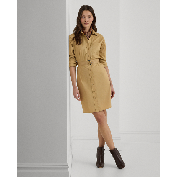 Cinnamon Gathered long shirt dress with belt detail 94613 main image 1