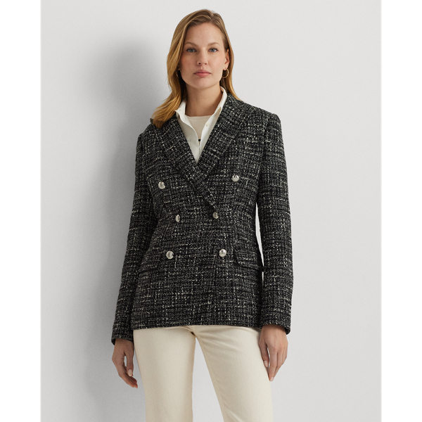 Double-Breasted Boucle Blazer Lauren Petite 1