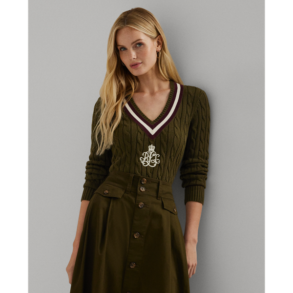 Cable Knit Cotton Cricket Jumper