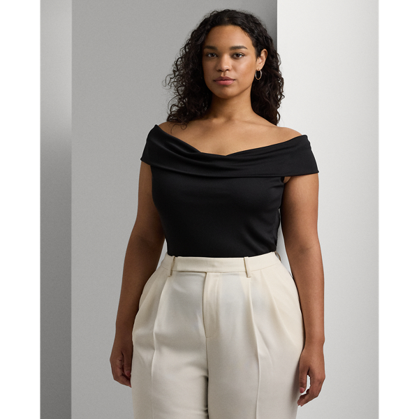 Stretch Jersey Off-the-Shoulder Top