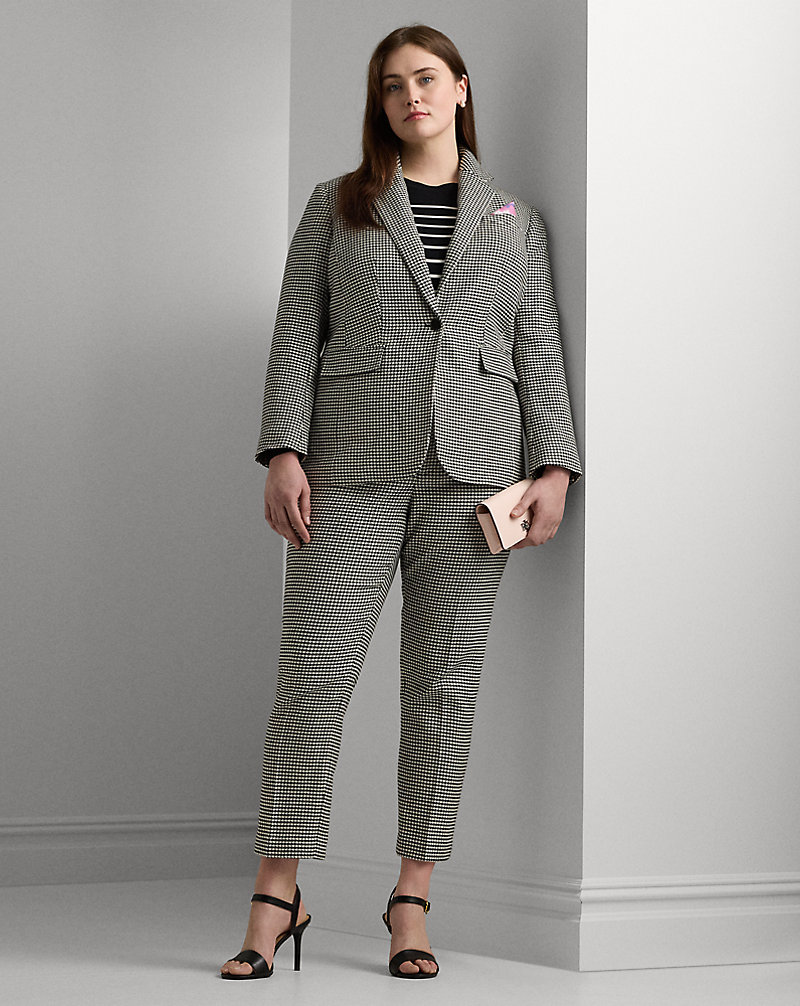 Houndstooth Twill Cropped Trouser Lauren Woman 1