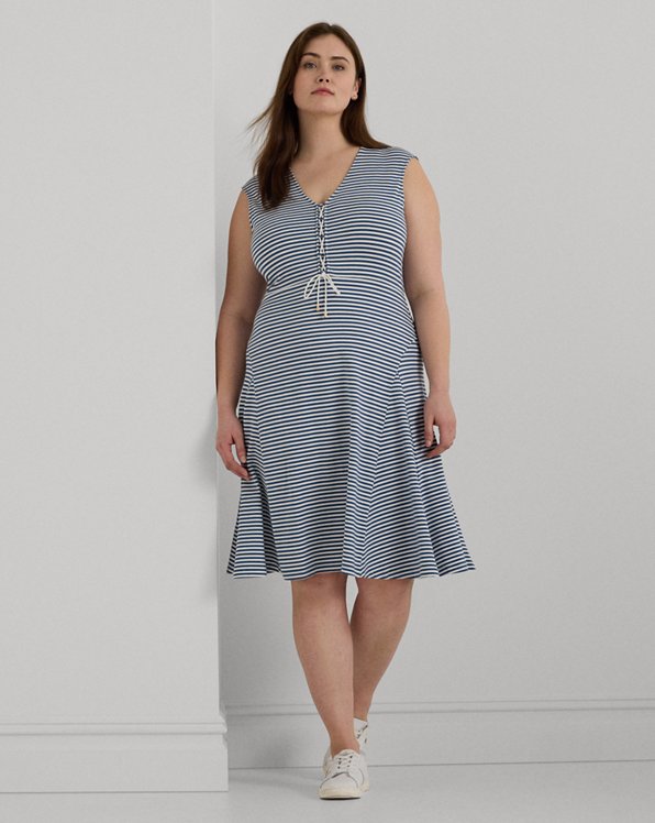 Striped Cotton-Blend Jersey Dress
