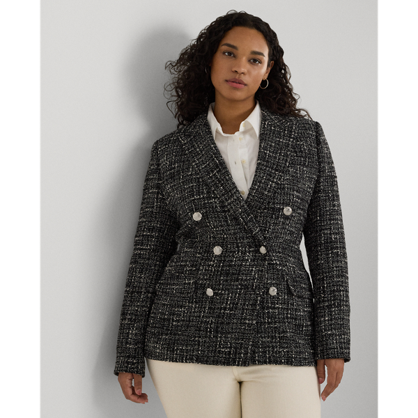 Double-Breasted Boucle Blazer