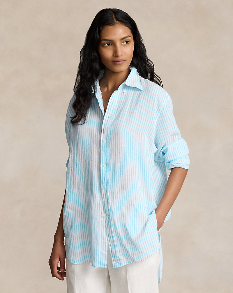 Relaxed Fit Striped Linen Shirt Polo Ralph Lauren 1