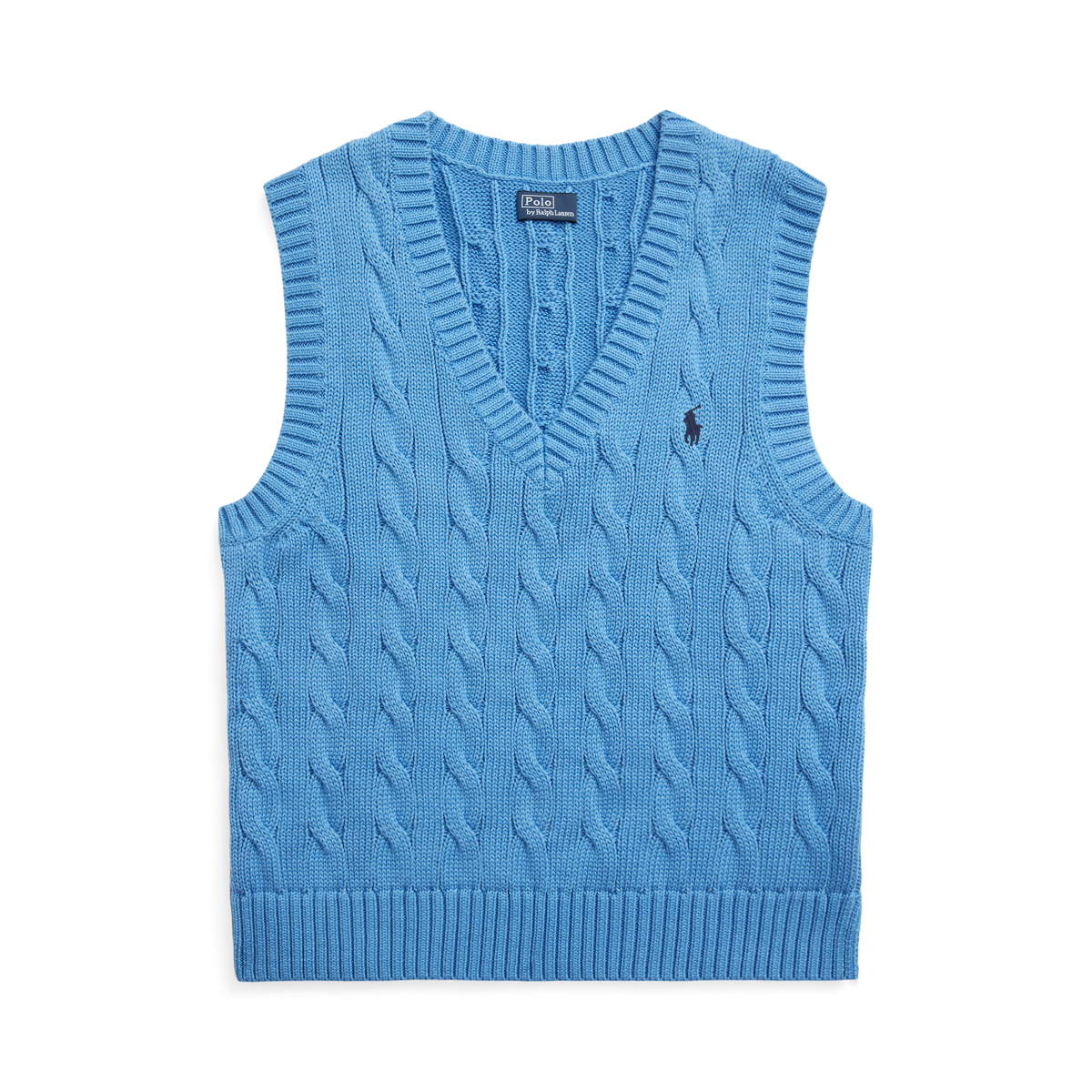 Cable-Knit Cotton V-Neck Sweater Vest | Ralph Lauren