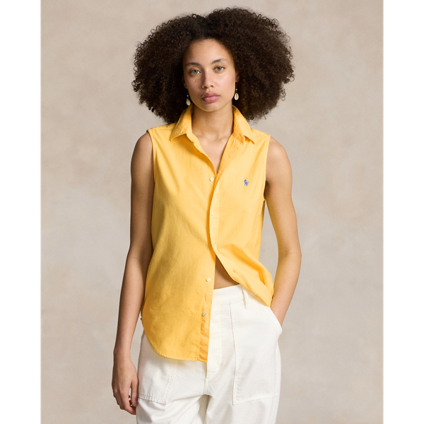 Cotton Oxford Sleeveless Shirt