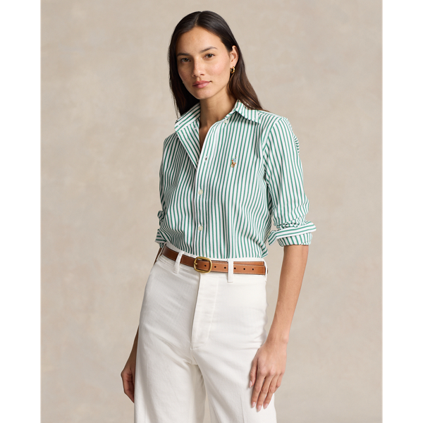 Camicia in Oxford di cotone a righe