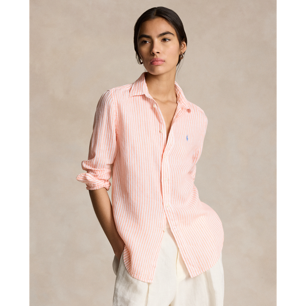 Camisa de lino Relaxed Fit con rayas