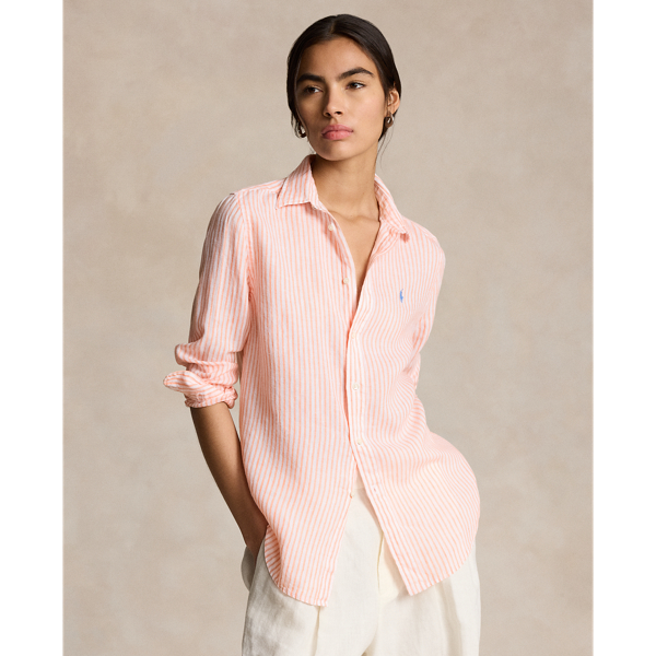 Relaxed Fit Striped Linen Shirt