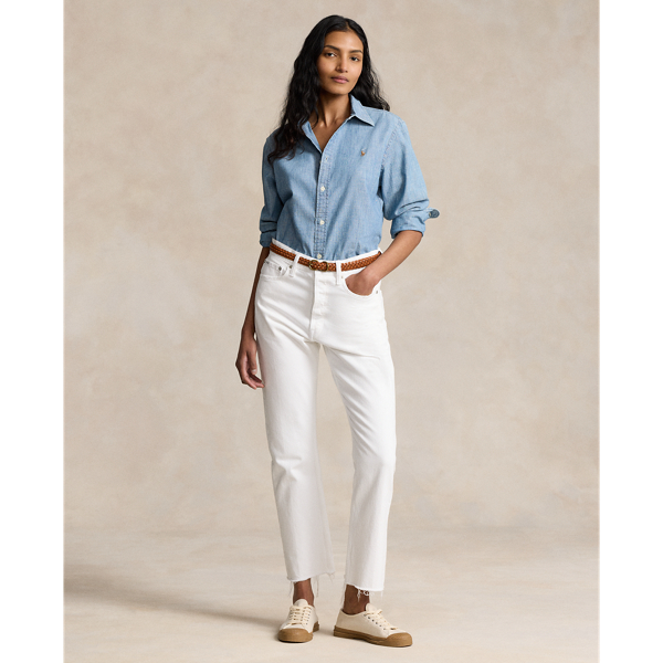 Relaxed-Straight-Fit Jeans in 3/4-Länge