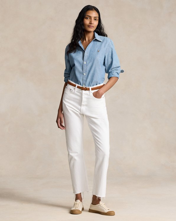 Relaxed-Straight-Fit Jeans in 3/4-Länge