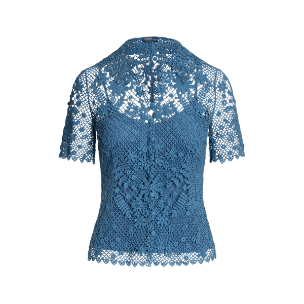 Camicetta Elegante In Pizzo Donna Masrin: Vintage, Floreale, Scollo A V, Maniche Corte (Taglie Forti Disponibili) - 3