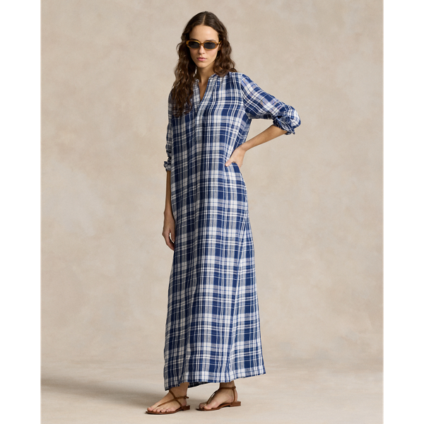 Plaid Linen Shirtdress