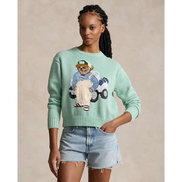 Polo Bear Cotton Crewneck Jumper