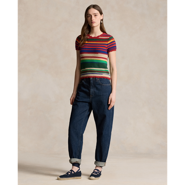 Striped Cotton-Linen Sweater