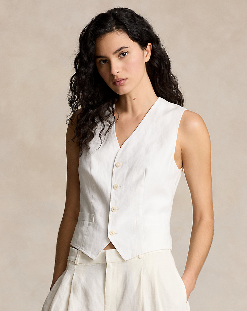 Linen-Cotton Waistcoat Polo Ralph Lauren 1
