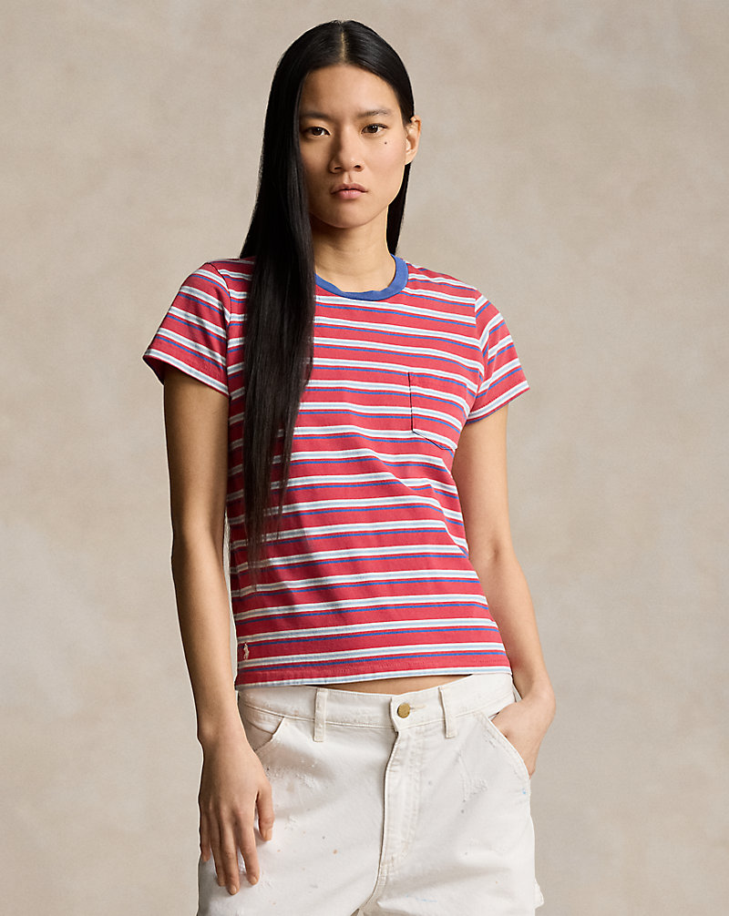 Striped Cotton Jersey Pocket T-Shirt Polo Ralph Lauren 1