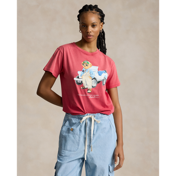 Baumwolljersey-T-Shirt mit Polo Bear