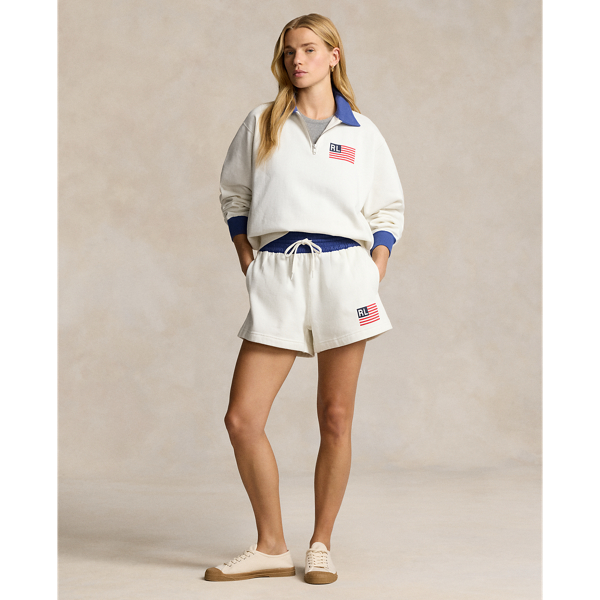 Logo Flag Fleece Drawstring Short