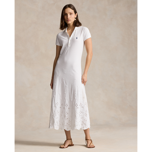 Robe Polo à broderie anglaise