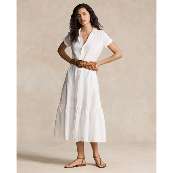 Tiered Linen Shirtdress Polo Ralph Lauren 1