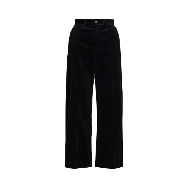 Corduroy Wide Leg Cropped Trouser