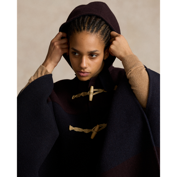 Double Faced Wool Hooded Cape for Women Ralph Lauren KW