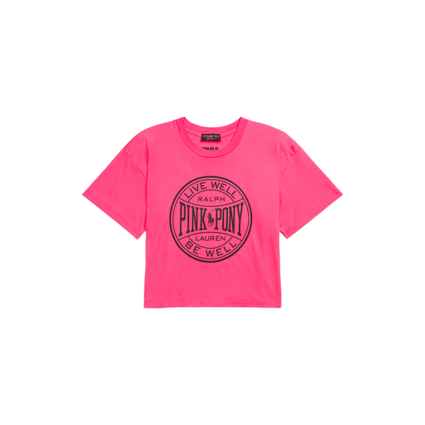 Pink Pony Cotton Jersey Cropped Tee