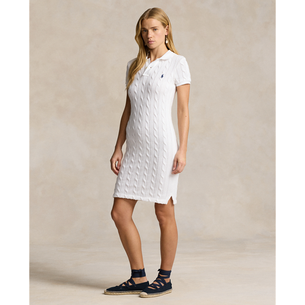 Cable-Knit Cotton Polo Dress Polo Ralph Lauren 1