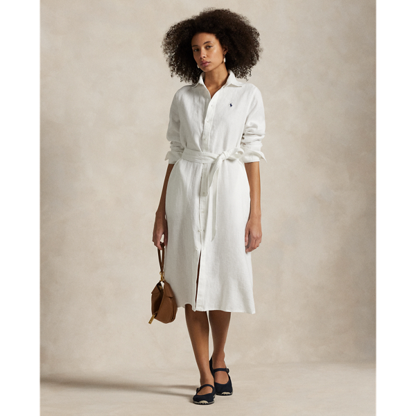 Belted Linen Shirtdress